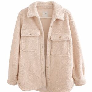 Abercrombie & Fitch Cream Teddy Jacket